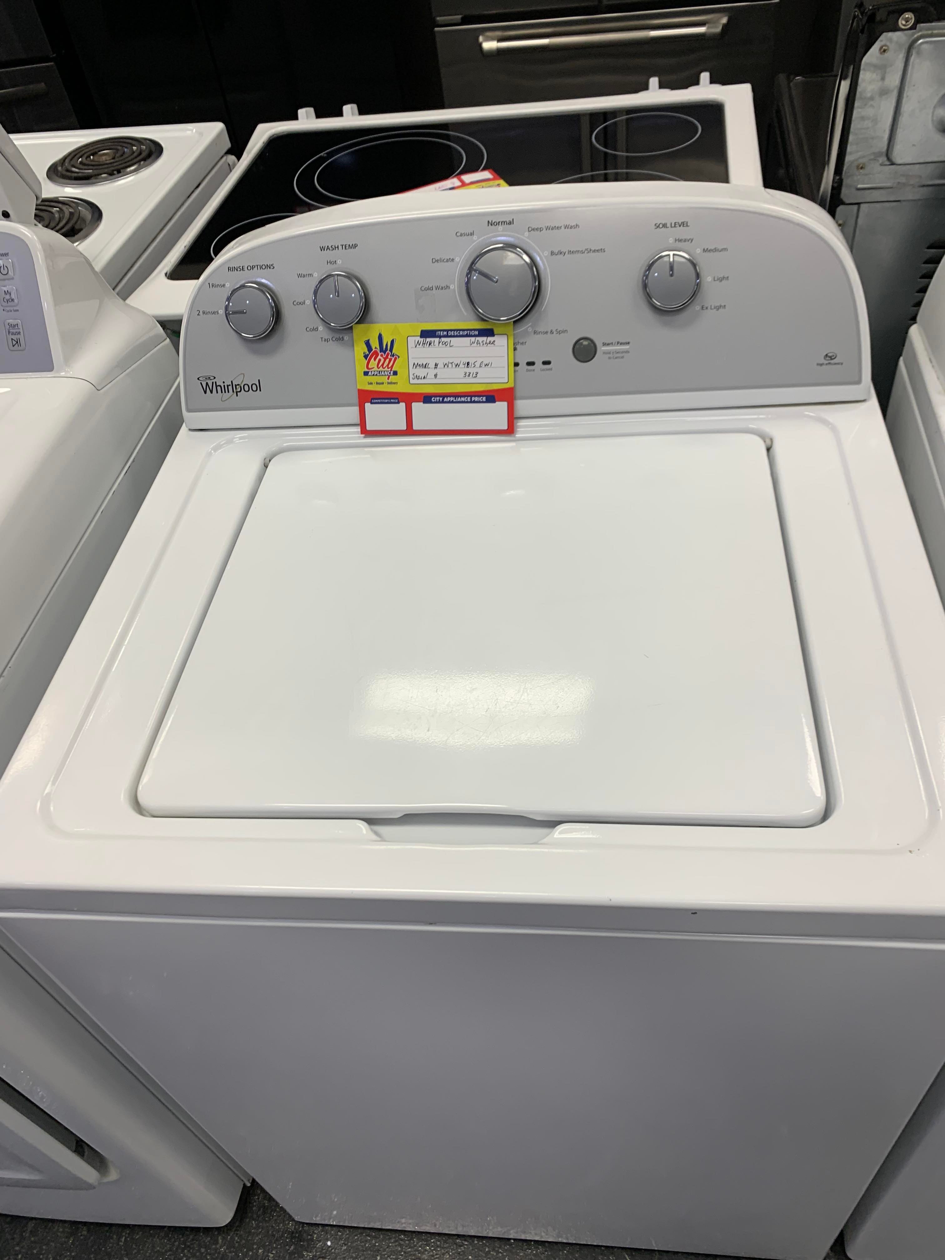 Whirlpool 3.5 cu. ft. Top Load Washer, White WTW4815EW(0)(1