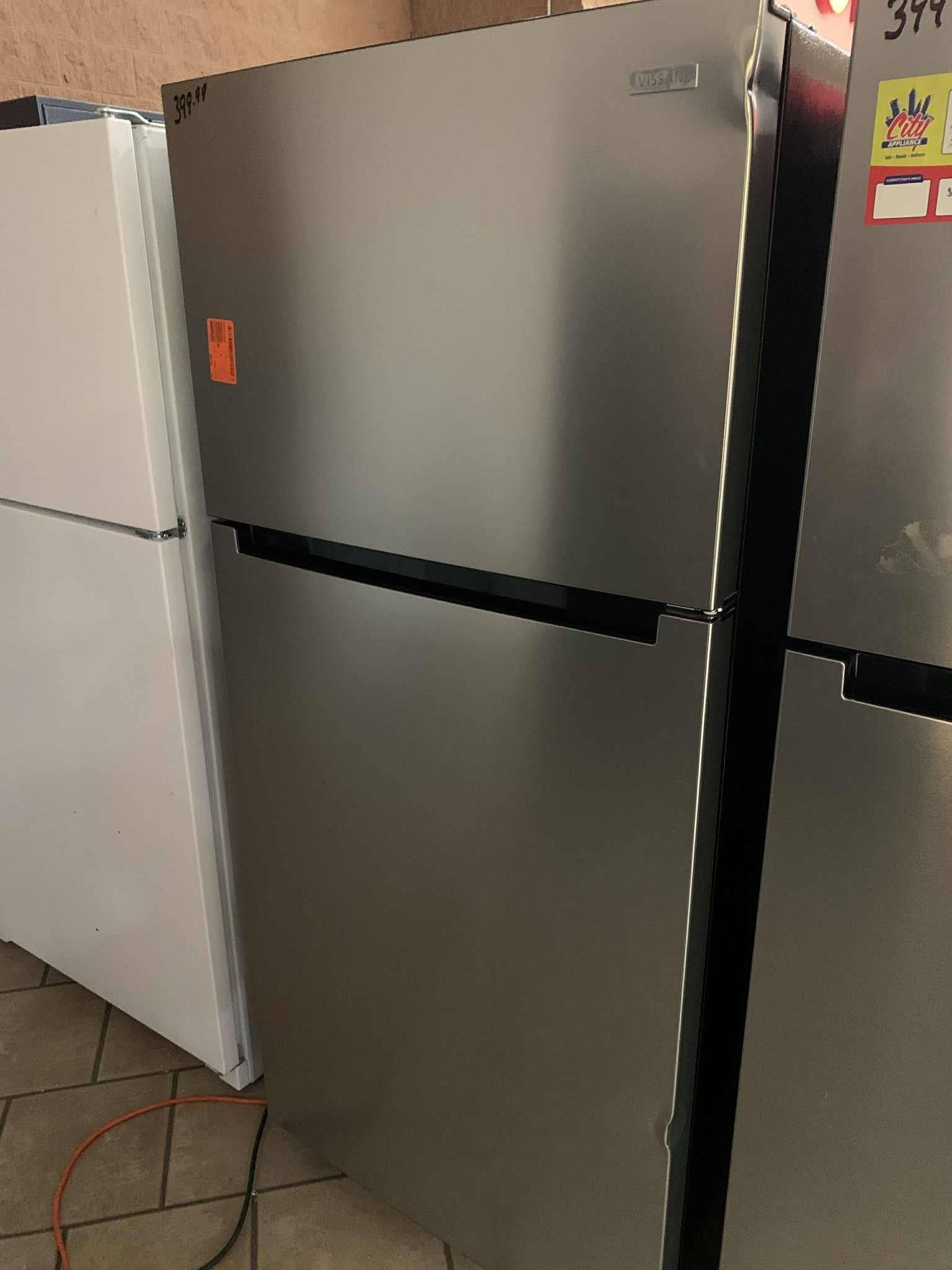 Vissani 18 cu. ft. Top Freezer Refrigerator, Stainless Steel