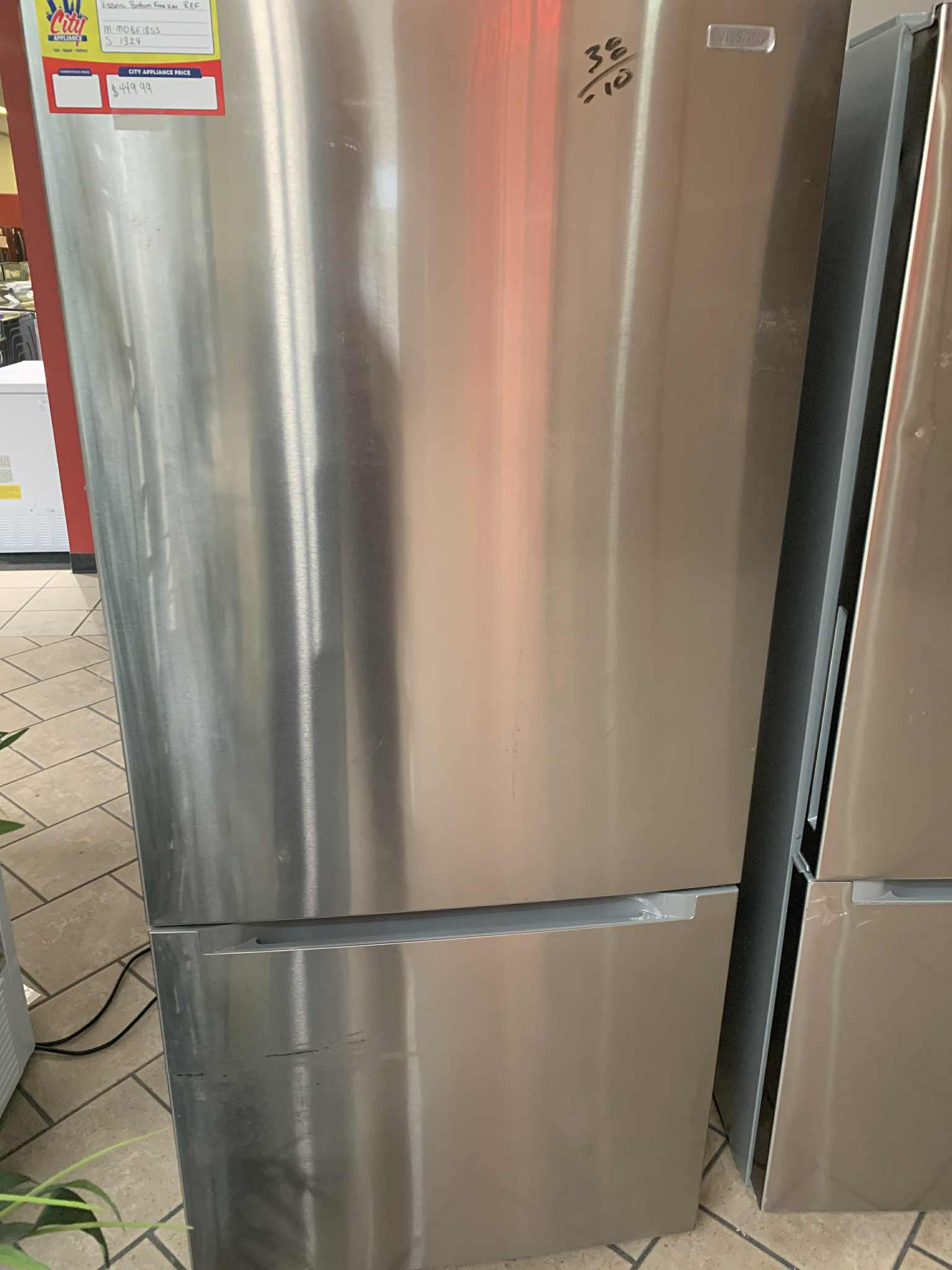 Vissani 18.7 cu. ft. Bottom Freezer Refrigerator, Stainless Steel