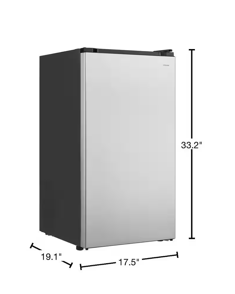 Vissani 3.2 cu. ft. Mini Refrigerator, Stainless Steel HVAR32SE
